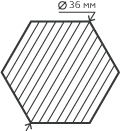 Шестигранник нержавеющий (пруток) 36 мм. 14Х17Н2 горячекатаный, матовый