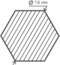 Шестигранник нержавеющий (пруток) 14 мм. 14Х17Н2 горячекатаный, матовый